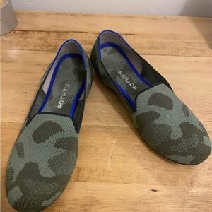 Rothy’s olive camo loafer